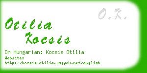 otilia kocsis business card