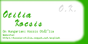 otilia kocsis business card